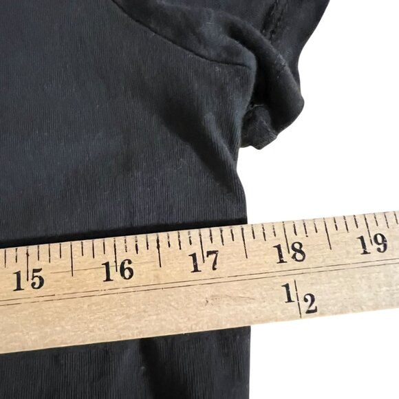 Originality Brand ‎ Black Cropped T-Shirt With Daisy Smiley Face Small - Picture 4 of 6